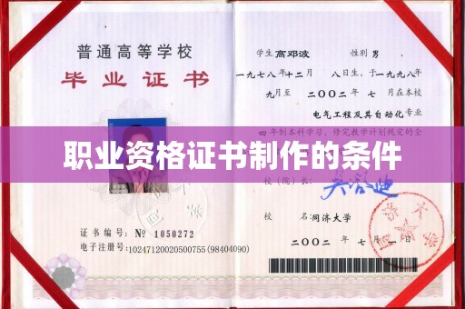 眉县职业资格证书制作的条件