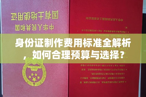 眉县身份证制作费用标准全解析，如何合理预算与选择？