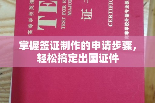 眉县掌握签证制作的申请步骤，轻松搞定出国证件