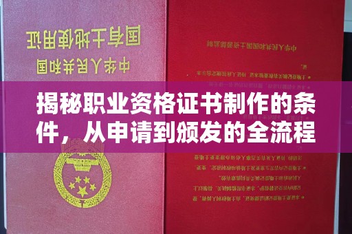 眉县揭秘职业资格证书制作的条件，从申请到颁发的全流程解析